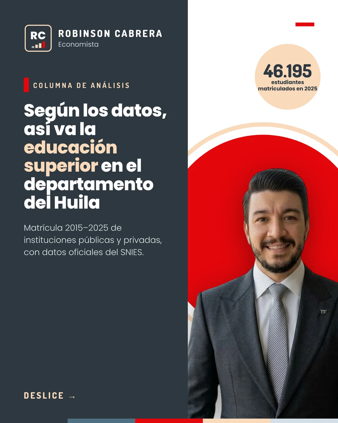 Portada de la columna: Según los datos, así va la educación superior en el departamento del Huila